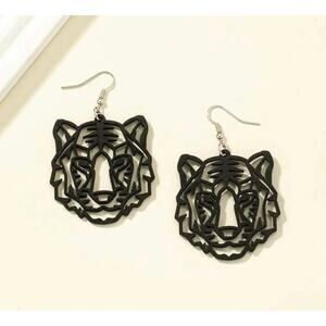 Black Tiger Acrylic Earrings